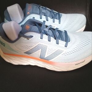 New Balance Women's Fresh Foam Sneakers - Light Blue and Orange